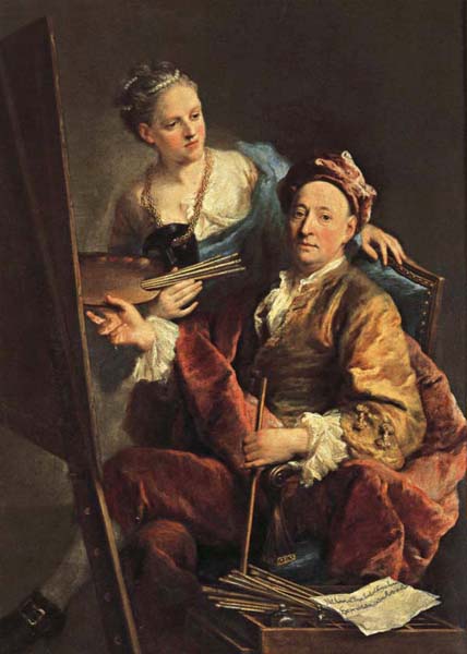 Self-Portrait wiht his Daughter,Maria Antonia